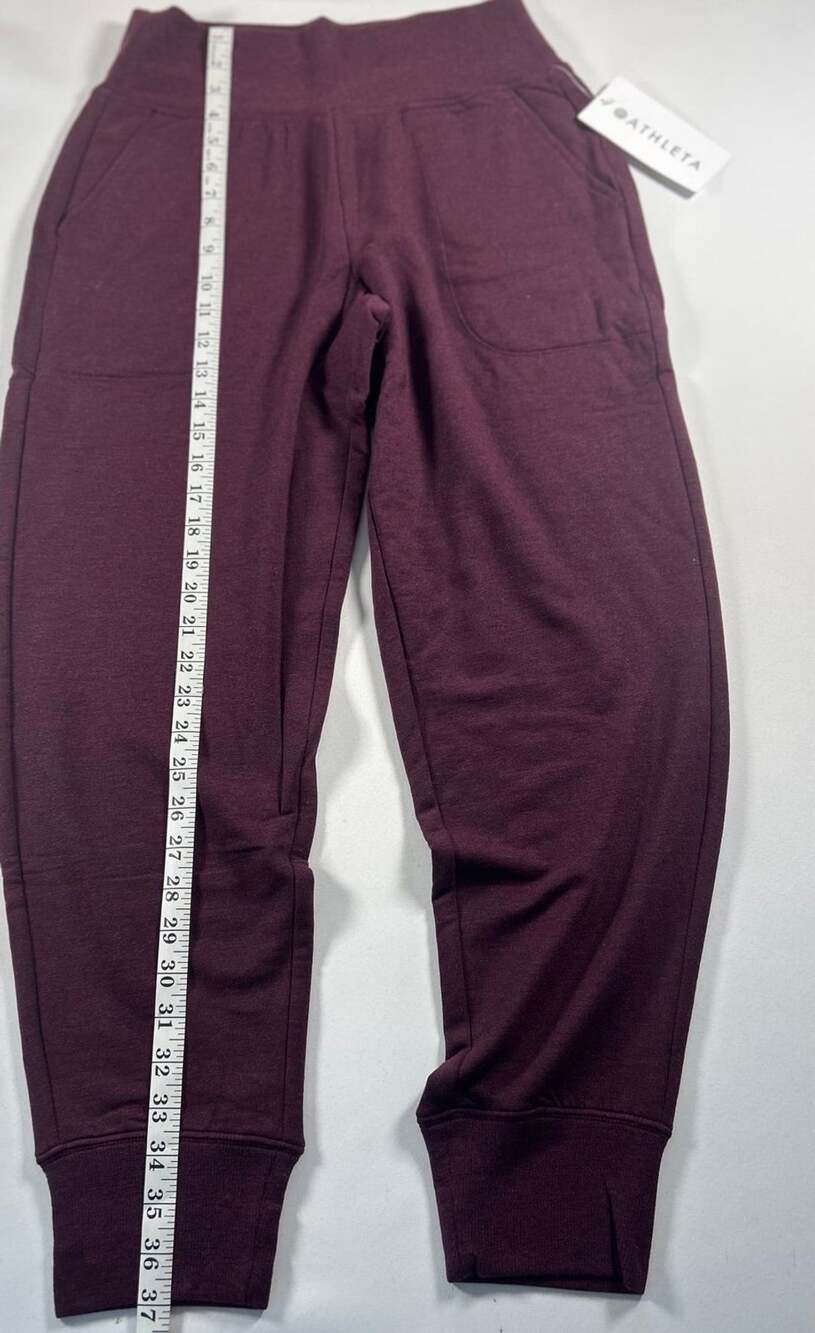NWT Athleta Coaster Luxe High Rise Jogger - Size Small - Deep Plum/Burgundy